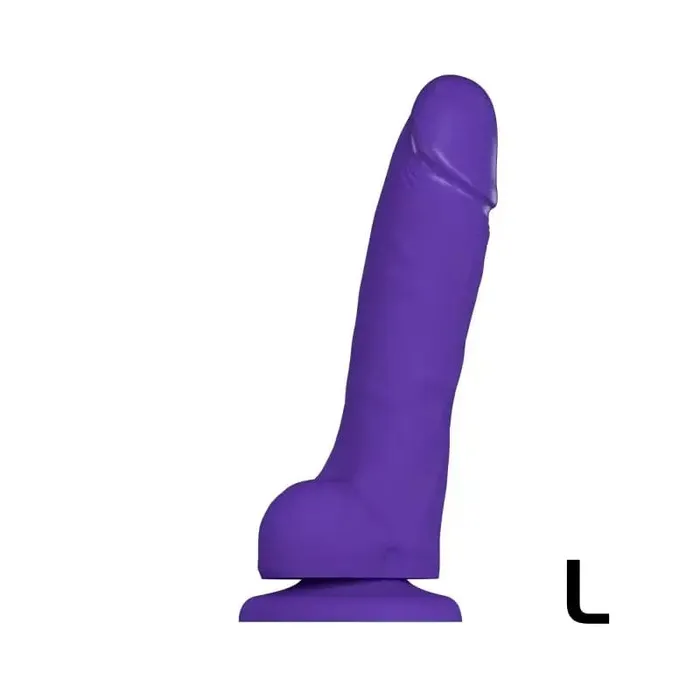 Female Sex Toys STRAPONME Strap On Me Sliding Soft Realistic Dildo Purple Large