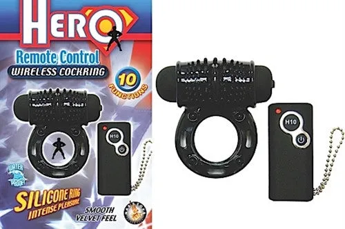 Hero Remote Control Wireless Ring Black Nasstoys Anal