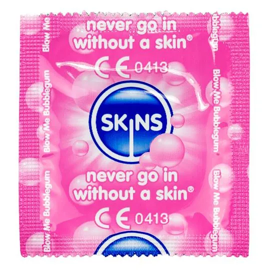 Skins Condoms Blow Me Bubblegum - 12 Pack | My Amazing Fantasy Vibrators