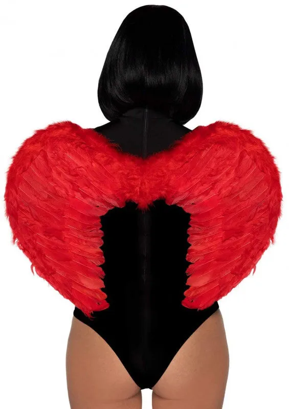 Vibrators | Leg Avenue Marabou Trimmed Feather Wings - Red