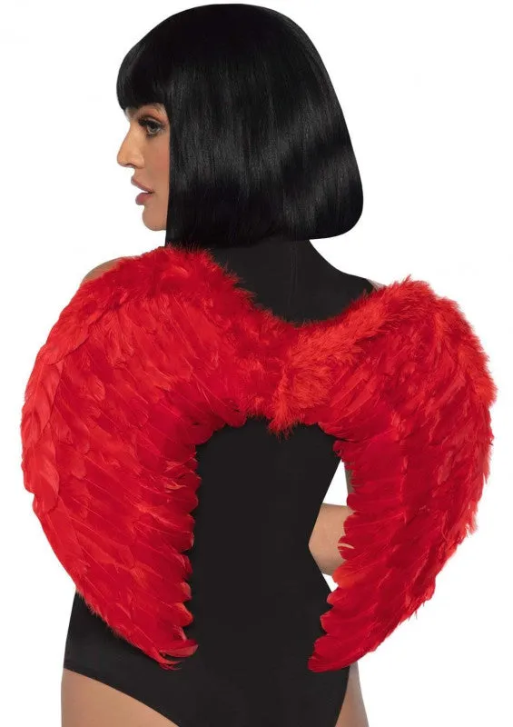 Vibrators | Leg Avenue Marabou Trimmed Feather Wings - Red