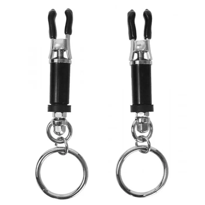 Master Series Couples Bondage Ring Barrel Nipple Clamps