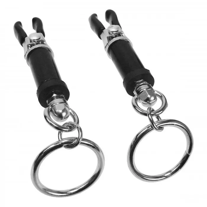 Master Series Couples | Bondage Ring Barrel Nipple Clamps