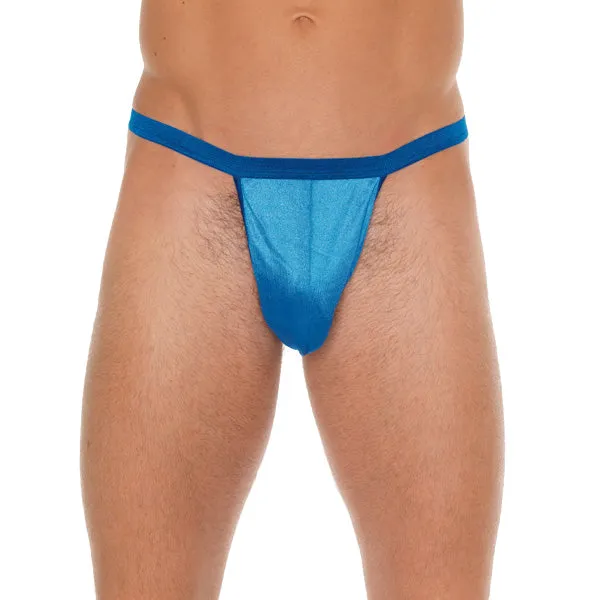 Rimba Vibrators Mens Blue GString With Pouch