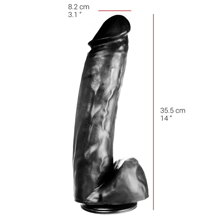 515 Dildos | 515 line - Dildo - 36 x 8.2 cm - Met Zuignap - Zwart