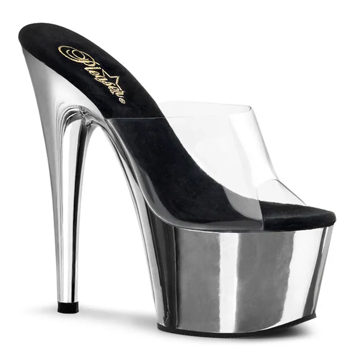 ADORE-701 Chrome Heel | Pleaser Vibrators