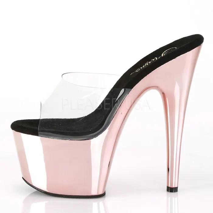 ADORE-701 Chrome Heel | Pleaser Vibrators