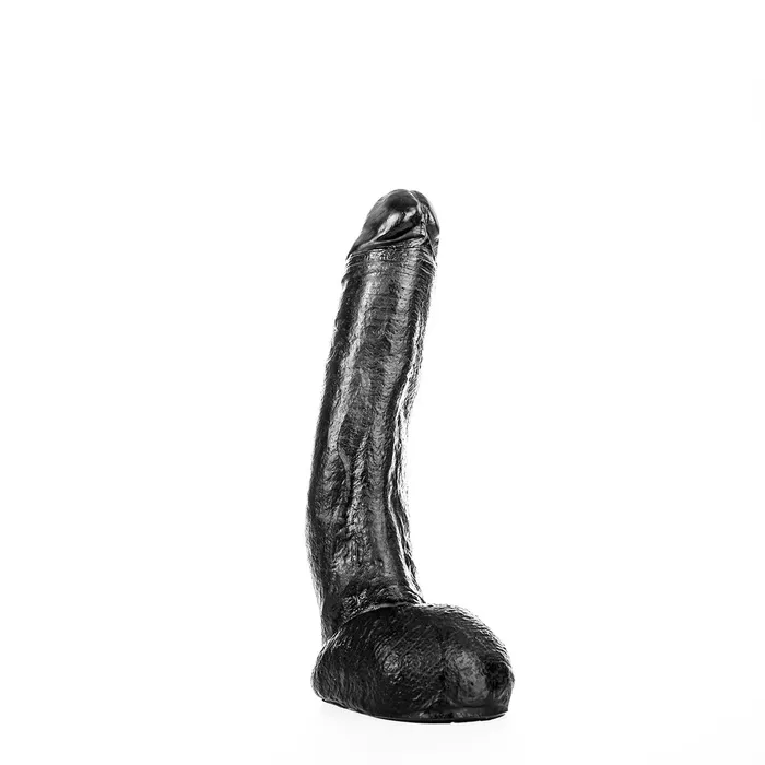 All Black Dildos | All Black - Dildo - Realistische Eikel en Balzak - Lengte 29 cm - Diameter 5 cm