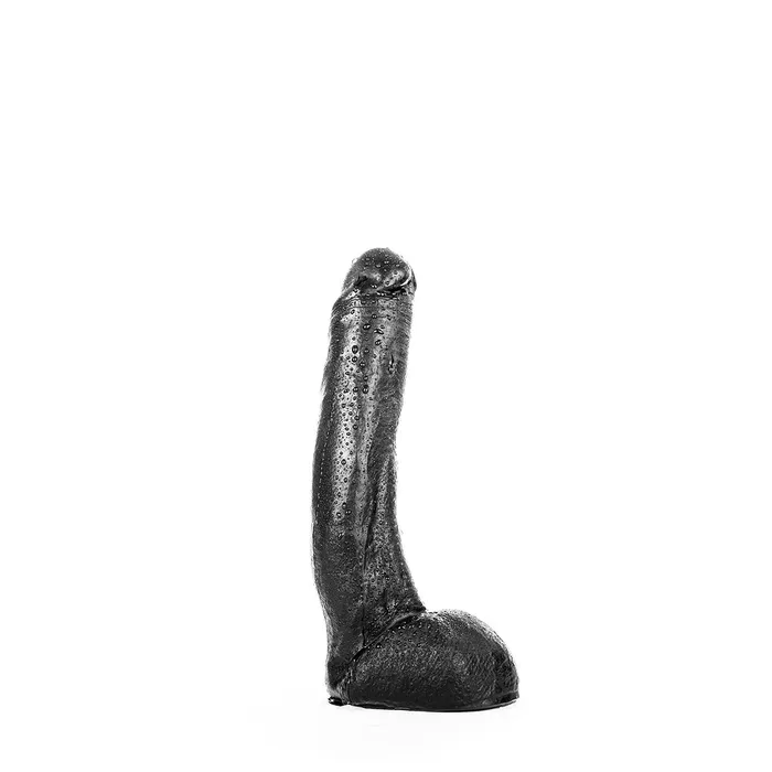 All Black Dildos | All Black - Dildo - Realistische Eikel en Balzak - Lengte 29 cm - Diameter 5 cm