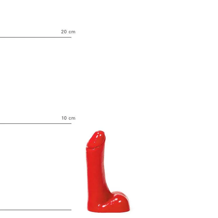 All Black Dildos | All Red - Kleine Dildo - 9 x 2 cm - Rood