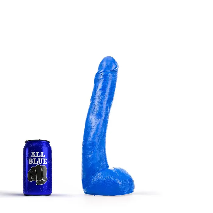 All Blue Dildo 29 x 5 cm Blauw All Black Dildos