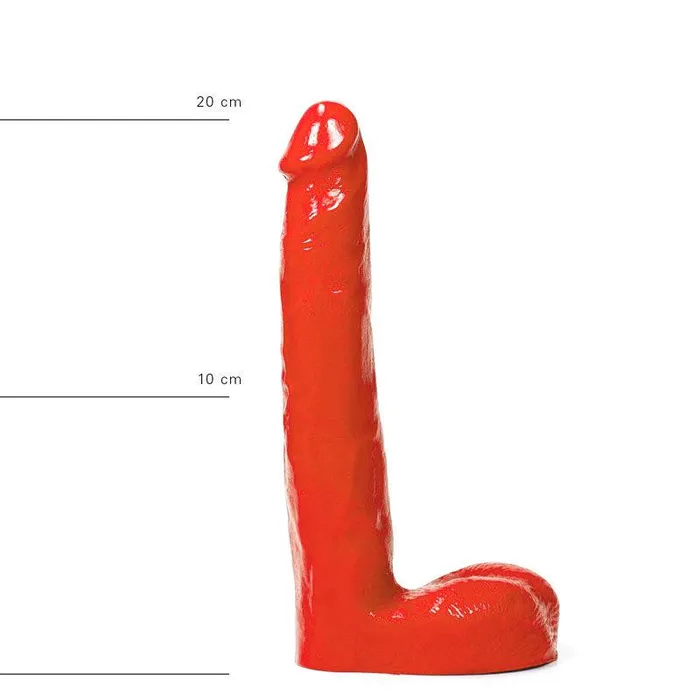 All Red - Dildo - 21 x 3,5 cm - Rood | All Black Dildos