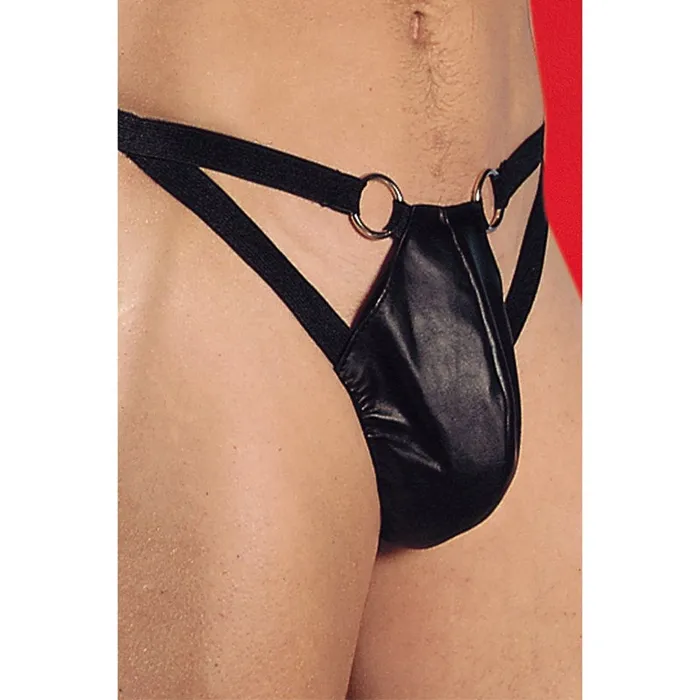 Allure Lingerie Restraints Mens Leather Master Thong