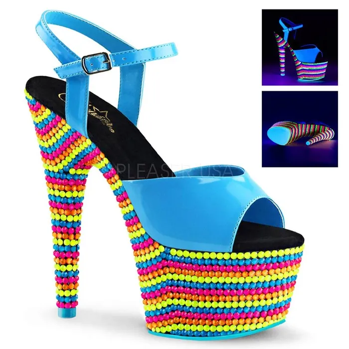 Anal ADORE709 Rainbow Rhinestone Heel Pleaser