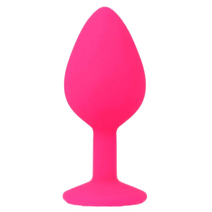 Anal | Intense Plug Anale in Silicone con swarovsky trasparente - Rosa