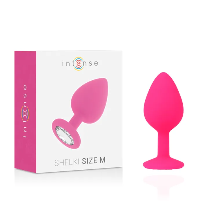 Anal | Intense Plug Anale in Silicone con swarovsky trasparente - Rosa