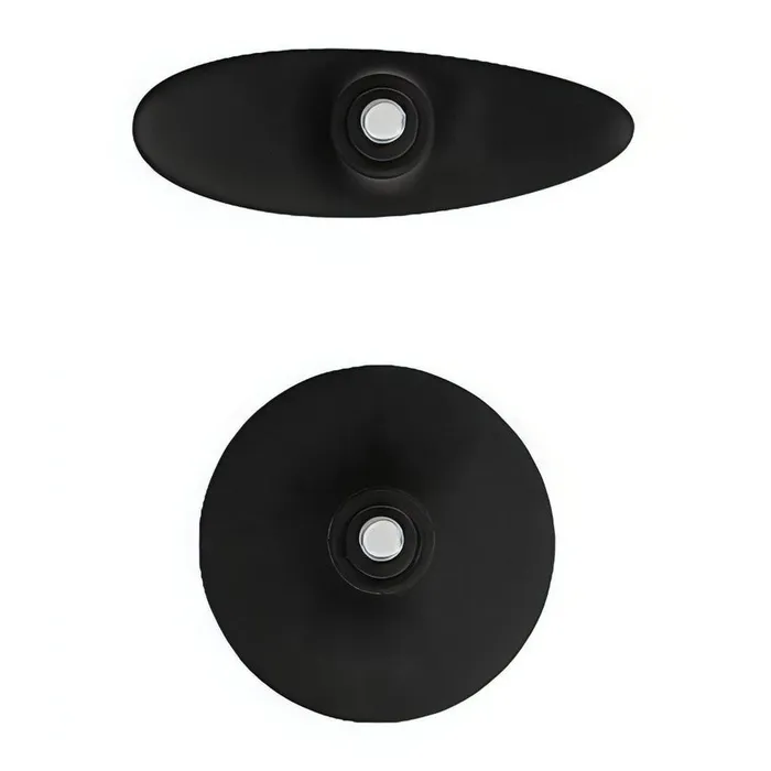 Anal | Ouch! Interchangeable Butt Plug Set - Rounded Medium - Black