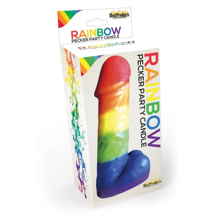 Anal Rainbow Pecker Party Candle 75 Inch Hott Products