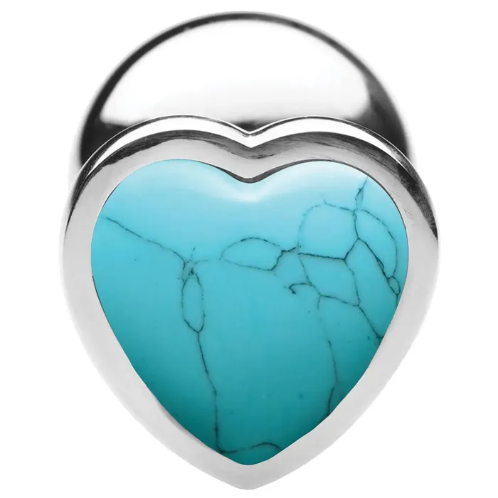 Anal | XR Brand Gemstones Turquoise Heart Anal Plug