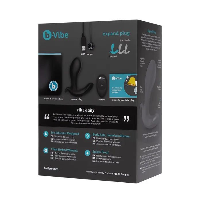 B-Vibe Anal | Plug Anale B-Vibe EXPAND Nero