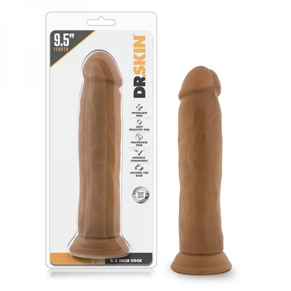 Blush Novelties Dr Skin 95 Inch Cock Mocha Dildos