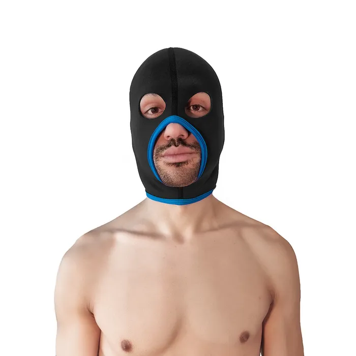 Brutus Anal Brutus Neoprene Face Fucker Hood Met Oogopeningen ZwartBlauw