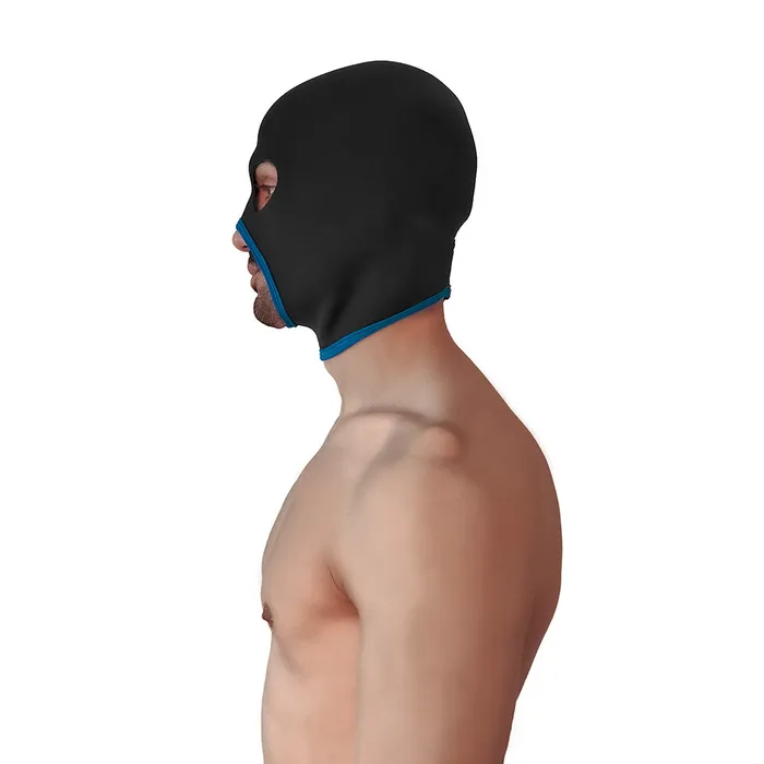 Brutus Anal | Brutus - Neoprene Face Fucker Hood - Met Oogopeningen - Zwart/Blauw