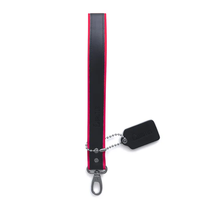 Brutus Couples Brutus Korte Lederen Bondage Leash ZwartRood