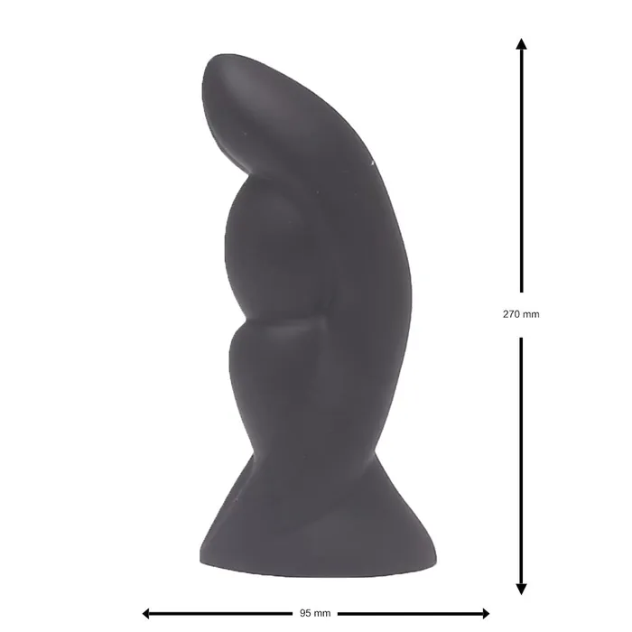 Brutus Female Sex Toys | Brutus - Bum Buddy - Vulcan - Anaal Dildo - 5 maten - Liquid Siliconen - Zwart