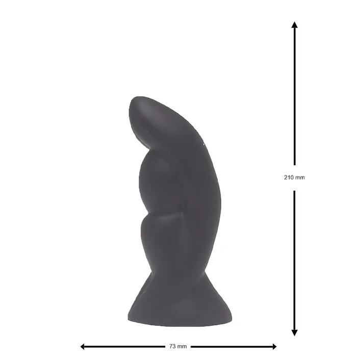 Brutus Female Sex Toys | Brutus - Bum Buddy - Vulcan - Anaal Dildo - 5 maten - Liquid Siliconen - Zwart