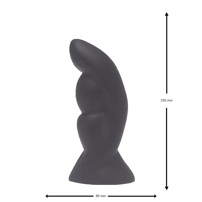 Brutus Female Sex Toys | Brutus - Bum Buddy - Vulcan - Anaal Dildo - 5 maten - Liquid Siliconen - Zwart