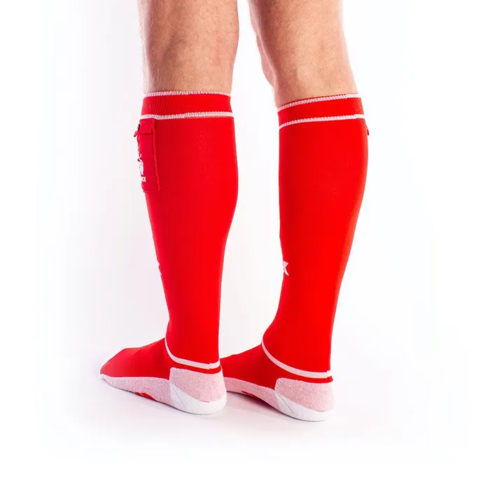 Brutus - FXXX Party Voetbalsokken met zakje - One Size - Rood Wit | Brutus Teddies And Bodies