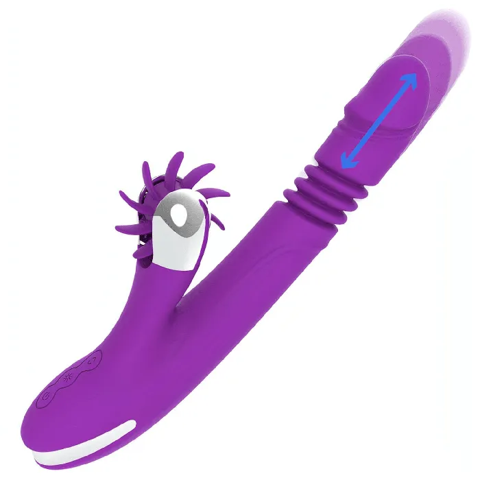 Bunny Funny Up & Down - Vibratore con funzione sali e scendi e con stimolatore clitorideo sesso orale | Fun Fuction Vibrators