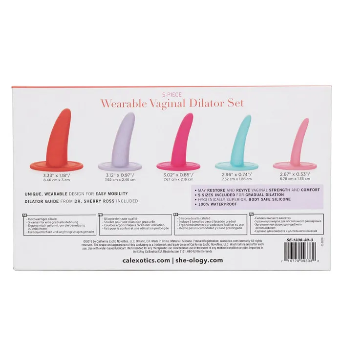 California Exotic Male Sex Toys | She ology 5 Piece Wearable Vaginal Dilator Set