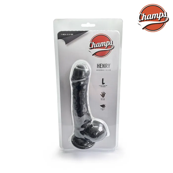 Champs - Henry Original Dildo - 17.5 cm - zwart | Champs Dildos