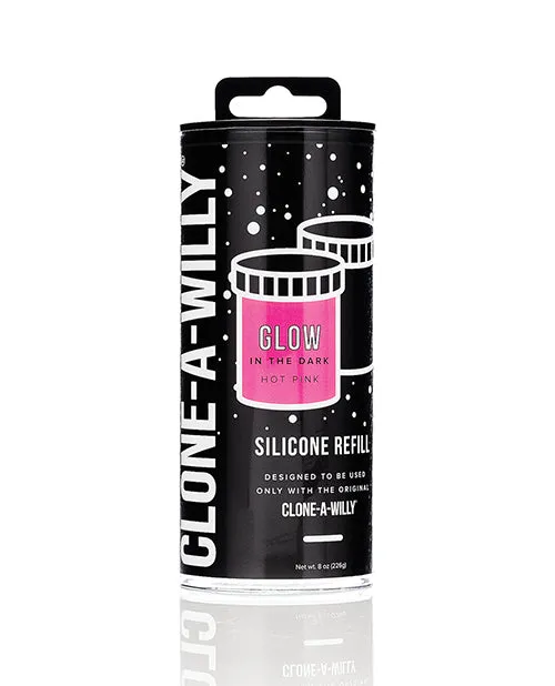 Clone A Willy CloneAWilly Silicone Glow In The Dark Refill Hot Pink Dildos