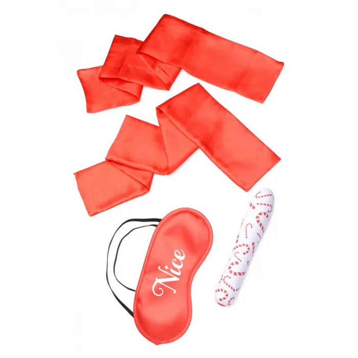 Couples | XR Brand Bang Naughty Holiday Kit - Wrist Ties, XL Bullet, & Blindfold