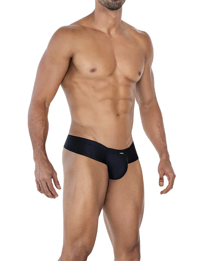 Cut4Men Vibrators | Cut4Men - Spandex Sexy Hybrid Herenslip - Zwart