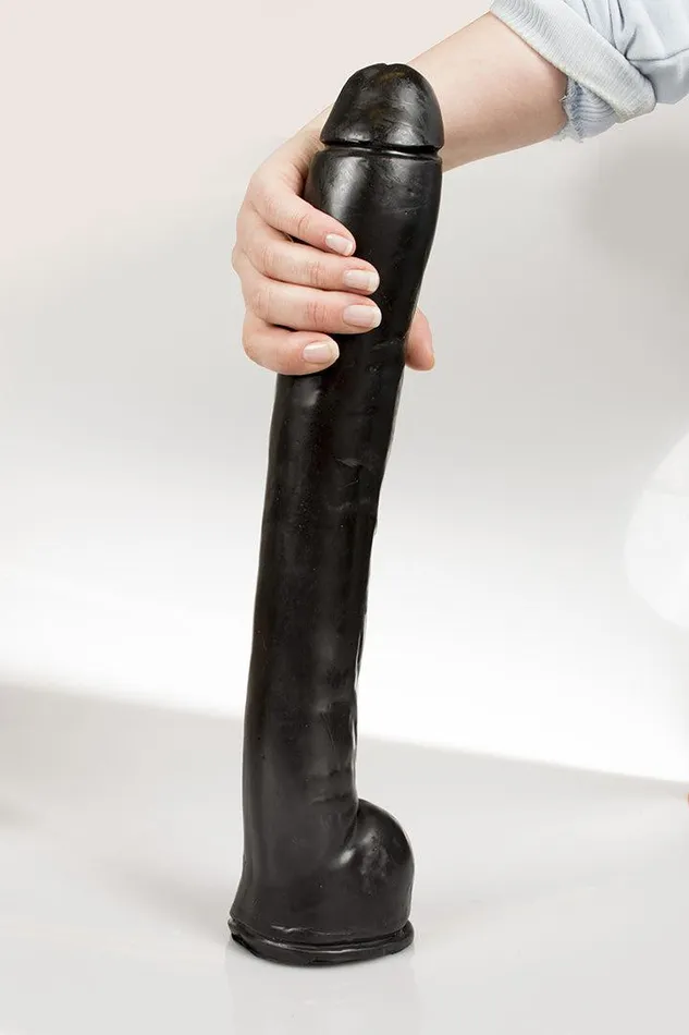 Dark Crystal Dildos | Dark Crystal - XXL Dildo 37,5 x 6 cm - Zwart