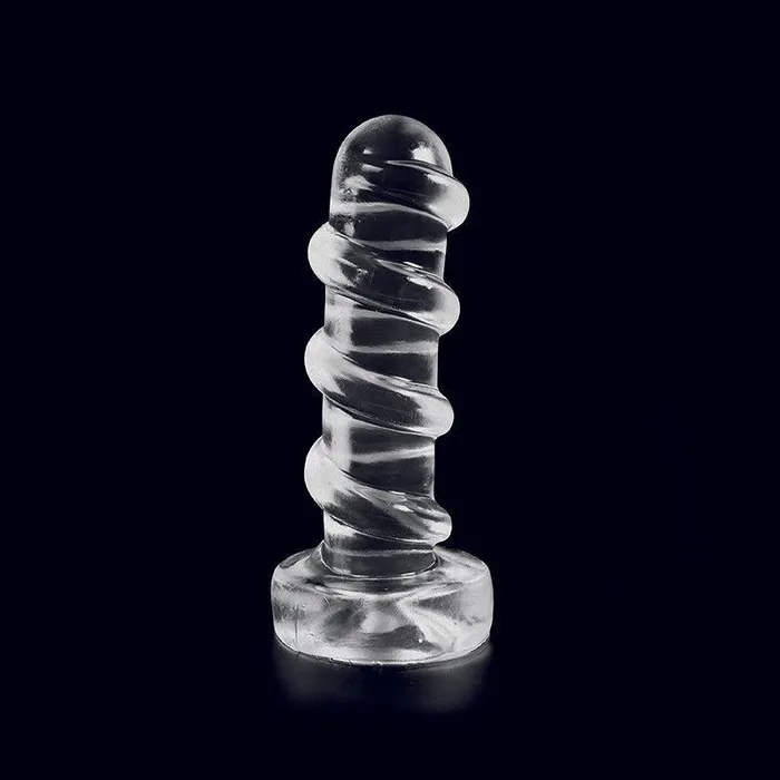 Dark Crystal Extra Grote Geribbelde Anaal Dildo 275 x 73 cm Transparant Dark Crystal Dildos