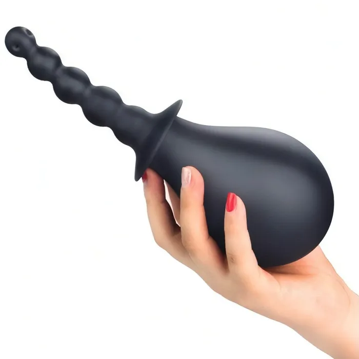 Deluxe Douche Doccetta intima con palline anali in silicone Nero Lovetoy Anal