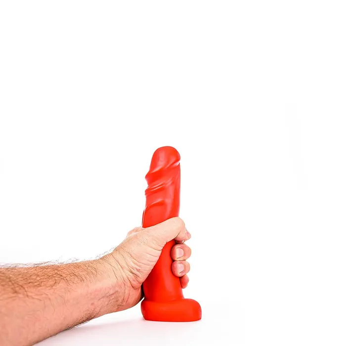 Dildos | All Red - Realistische Dildo - 22 x 4,5 cm - Rood - All Black