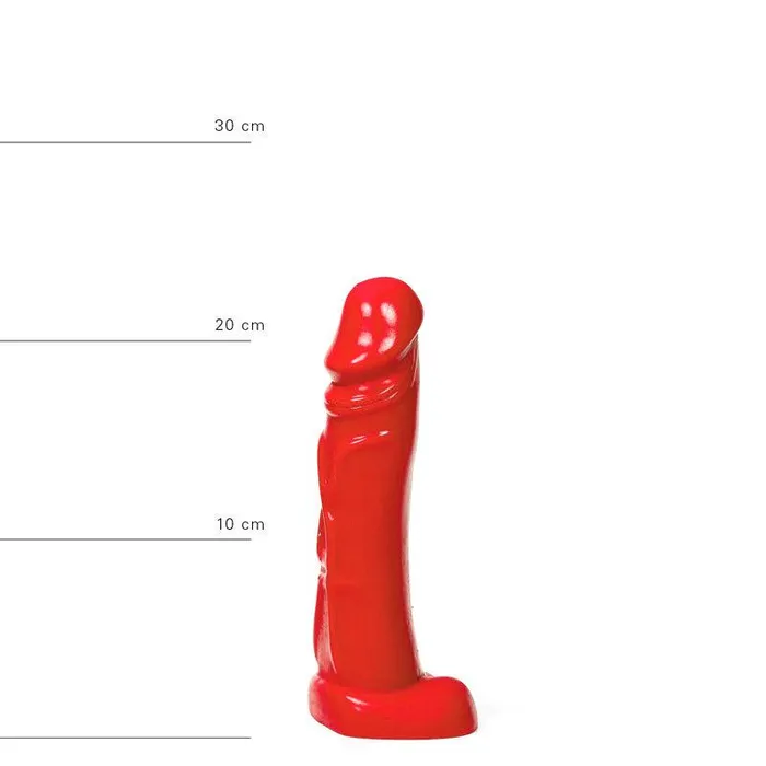 Dildos | All Red - Realistische Dildo - 22 x 4,5 cm - Rood - All Black