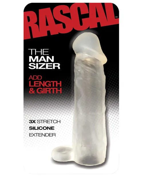 Dildos Boneyard Boneyard The Man Sizer 3X Stretch Silicone Extender Clear