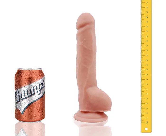 Dildos Champs Baldy Dual Density Dildo 23 x 4 cm Lichte Huidskleur Champs