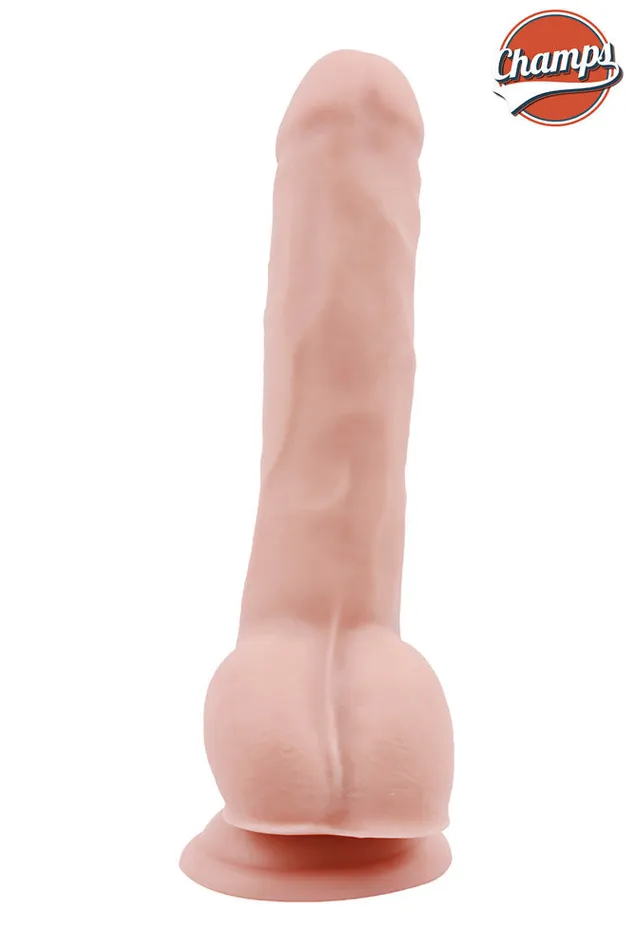 Dildos | Champs - Baldy - Dual Density Dildo - 23 x 4 cm - Lichte Huidskleur - Champs