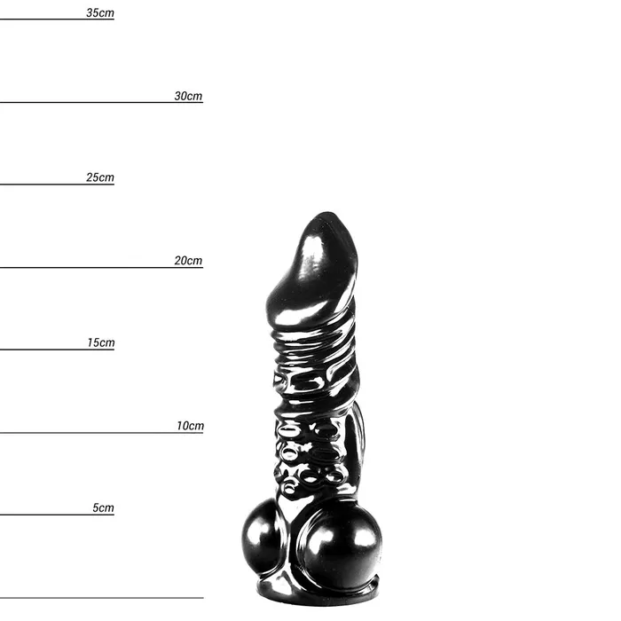 Dildos | Dinoo - Dildo - Rhabdodon - 23 x 5,8 cm - Zwart - Dinoo