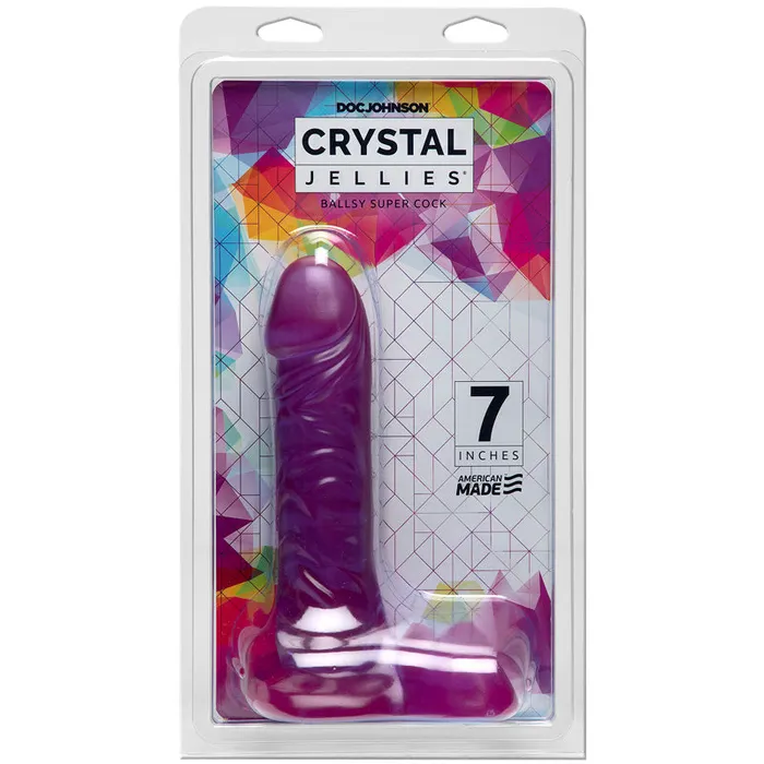 Dildos | Doc Johnson Crystal Jellies Ballsy Super Cock