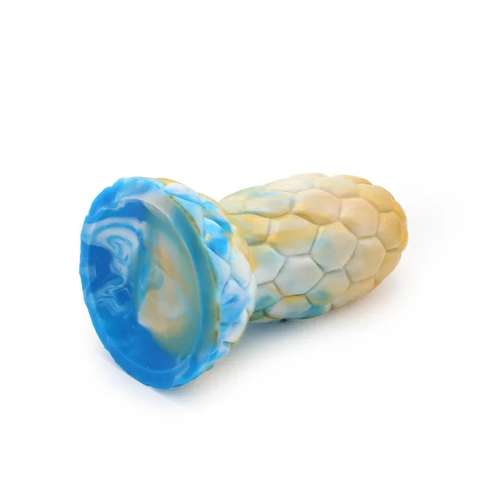 Dildos | Kiotos Monstar Kiotos Monstar - Buttplug - Alien Egg - 17.5 x 7.5 cm - Tie Dye Goud/Blauw