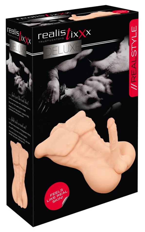 Dildos | RealistiXXX Deluxe Torso Uomo Muscoloso Super Realistico con dildo 52 x 34 cm